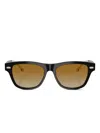 Brunello Cucinelli Gradient-lenses Sunglasses In Black