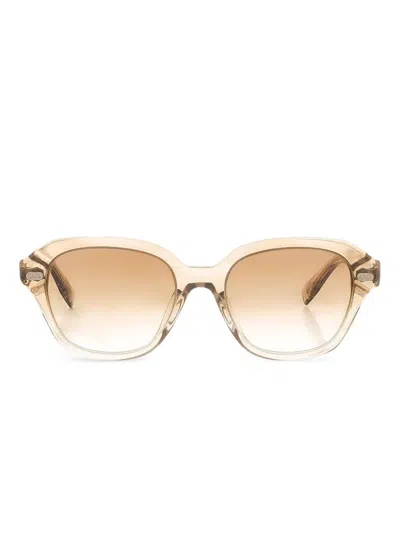 Brunello Cucinelli Gradient Pillow Sunglasses In Neutral