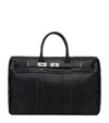 Brunello Cucinelli Grained Calfskin Top-handle Holdall In Black