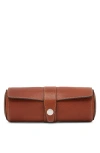 Brunello Cucinelli Calfskin Watch Case In Brown