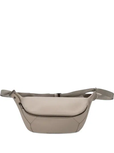 Brunello Cucinelli Grained-leather Belt Bag In Purple