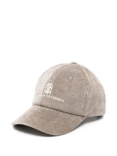 Brunello Cucinelli Granite Baseball Cap In Gray