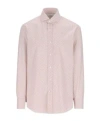Brunello Cucinelli Graphic-print Cotton Shirt In Pink