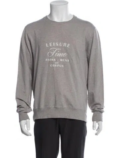 Pre-owned Brunello Cucinelli Graphic Print Crew Neck Sweatshirt In Purple