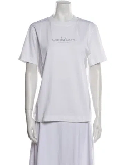 Pre-owned Brunello Cucinelli Graphic Print Crew Neck T-shirt In Neutral