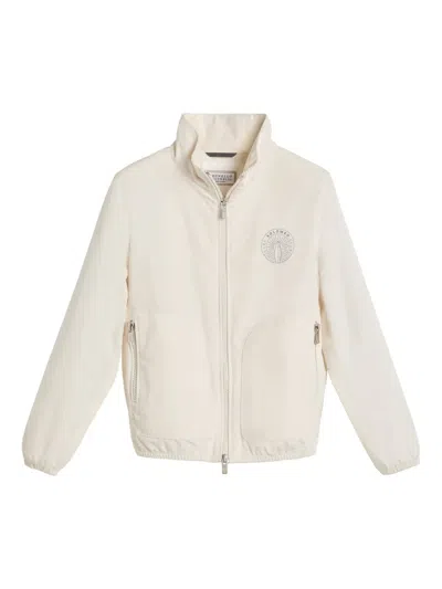 Brunello Cucinelli Kids' Graphic-print Jacket In Neutrals