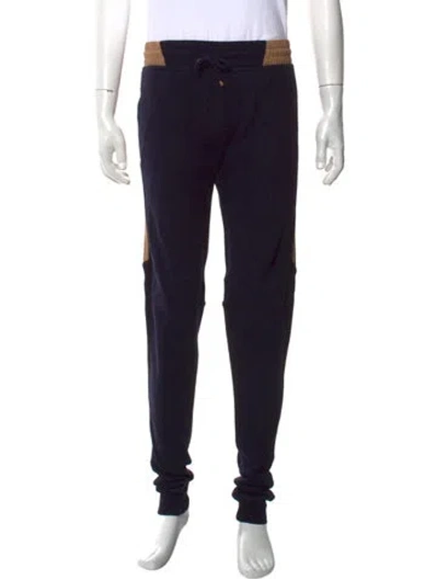 Pre-owned Brunello Cucinelli Graphic Print Joggers In Blue