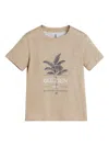 Brunello Cucinelli Graphic-print Linen-blend T-shirt In Neutrals