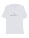 Brunello Cucinelli Men Crew-neck T-shirt With Graphic Print In Gray