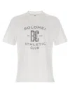 Brunello Cucinelli Crew Neck Graphic Print Short Sleeves T-shirt In Neutral