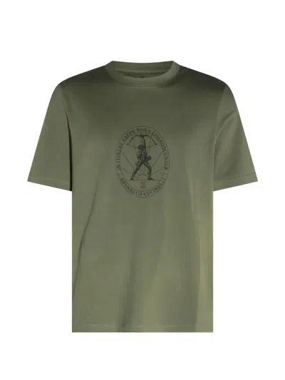 Brunello Cucinelli Graphic-print T-shirt In Green