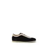 Brunello Cucinelli Gray Calf Leather Bos Taurus Low Top Sneakers In Black