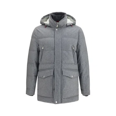 Brunello Cucinelli Gray Cashmere Full-length Jacket
