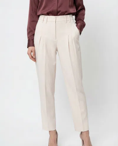 Brunello Cucinelli Gray Cotton Casual Pants In White