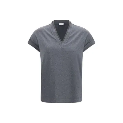 Brunello Cucinelli Gray Cotton T-shirt
