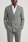 Brunello Cucinelli 2pc Linen-blend Suit In Gray