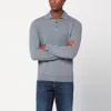 Brunello Cucinelli Long-sleeved Polo Shirt In Gray