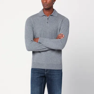 Brunello Cucinelli Gray Polo In Cashmere