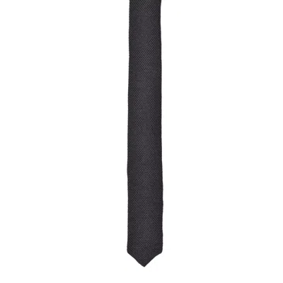 Brunello Cucinelli Silk Knitted Tie In Metallic
