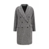 Brunello Cucinelli Double-breasted Herringbone Wool Coat With Sequins