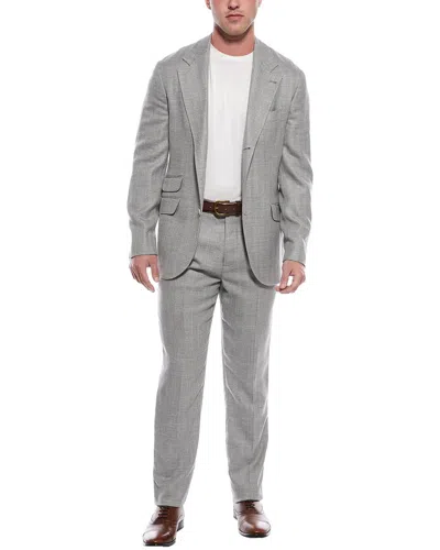 Brunello Cucinelli Single-breasted Tailored Suit In Gray