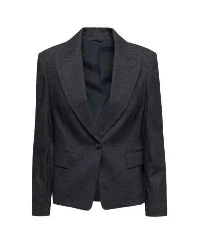Brunello Cucinelli Gray Wool Women's Blazer