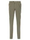 Brunello Cucinelli Cotton Trousers With Back Pockets And Belt Loops In Brown