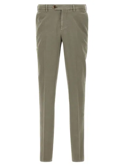 BRUNELLO CUCINELLI GREEN COTTON TROUSERS