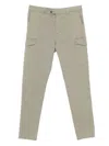 Brunello Cucinelli Cotton Cargo Trousers With Side And Back Pockets In Gray