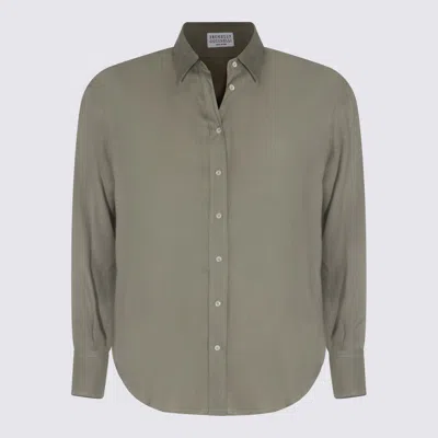Brunello Cucinelli Green Linen Shirt