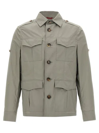 BRUNELLO CUCINELLI GREEN SAHARAN JACKET