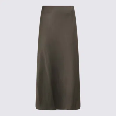 Brunello Cucinelli Green Skirt In Gray