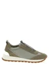 Brunello Cucinelli Runners Sneakers Pull Tab Rubber Sole In Green