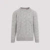 Brunello Cucinelli Geometric Alpaca Blend Sweater In Grey