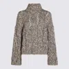 Brunello Cucinelli Women Wool And Cashmere Sweater With Sequins In Neutral