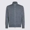 Brunello Cucinelli Long-sleeved Knitted Cardigan In Blue