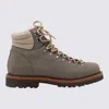 Brunello Cucinelli Panelled Suede Ankle Boots In Grey