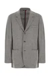 Brunello Cucinelli Single-breasted Buttoned Jacket In Gray
