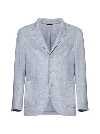 Brunello Cucinelli Grey Cashmere Blazer By  In Silver