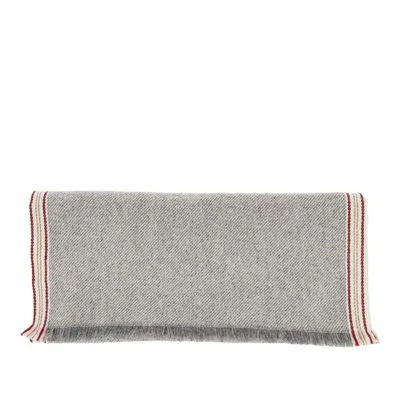 Brunello Cucinelli Grey Cashmere Scarf In Gray