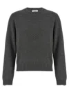 Brunello Cucinelli Grey Cashmere Sweater With Crew Neck