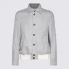 Brunello Cucinelli Diagonal Jacket Casual Jackets And Parka Gray In Grey