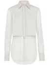 Brunello Cucinelli Cotton Monili Shirt In Grey