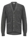 Brunello Cucinelli Cardigan Linen Blend Front Pockets In Black