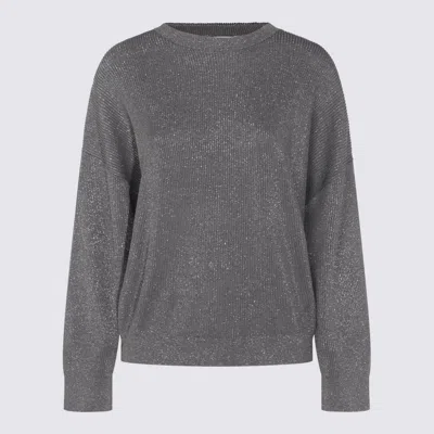 Brunello Cucinelli Grey Cotton Knitwear