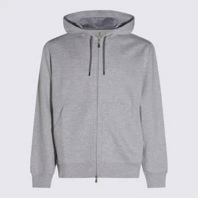 Brunello Cucinelli Grey Cotton Knitwear In Multicolor