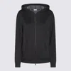 Brunello Cucinelli Women Cotton And Silk Hoodie In Grey