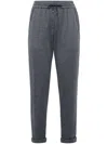 Brunello Cucinelli Joggers Elastic Waistband Rolled Cuffs In Grey