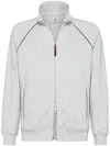 Brunello Cucinelli Zippered Sweatshirt In Grey