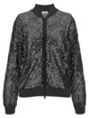 Brunello Cucinelli Dazzling Net Embroidery Sweaters And Cardigans Gray